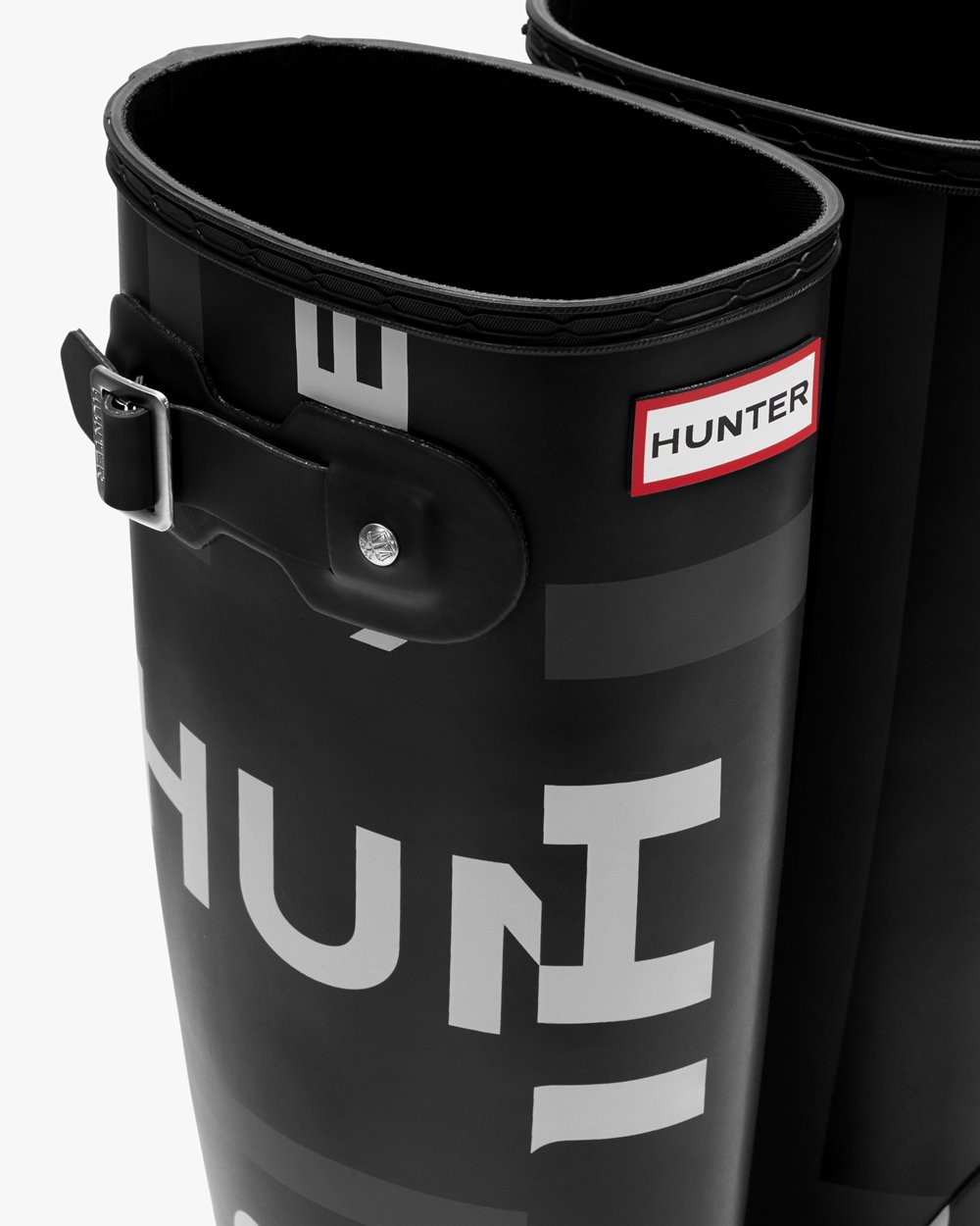 Women Hunter Original Exploded Logo | Tall Rain Boots Black | NZ-81064-FATZ